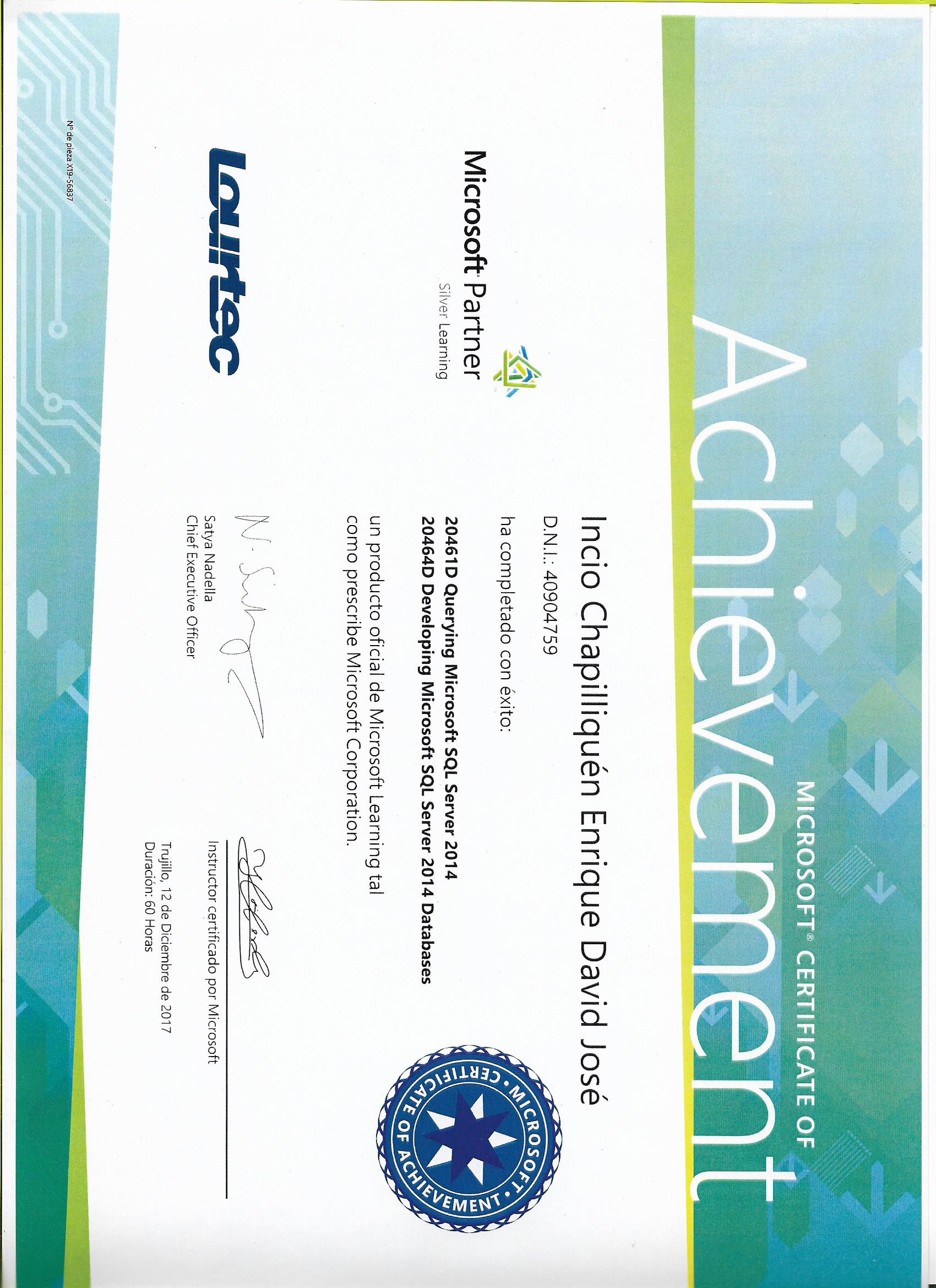 Certificado Querying SQL Server 2014